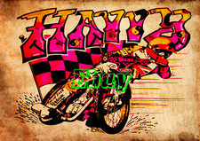 Speedway 1980s Retro Aged Look