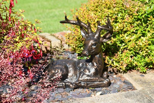 Small laying stag garden - stag,