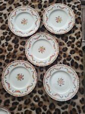 Minton Rose 5 Luncheon plates x 9inches / 22.5cm Floral Garland Swag 1912 - 1950