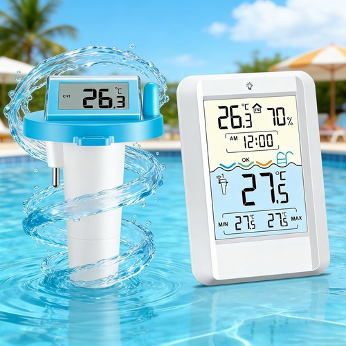 Solar pool thermometer - pool,