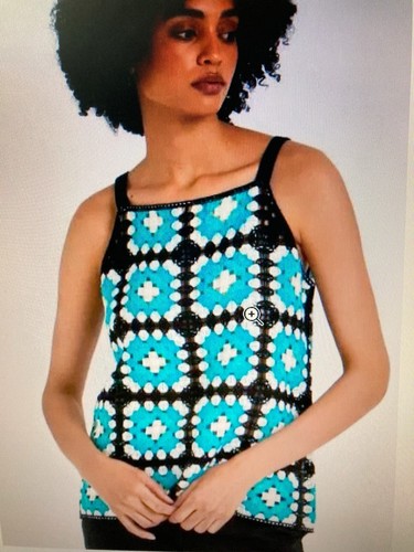Bnwt green black mix crochet - green/black,