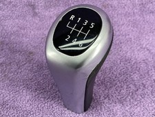 BMW Gear Knob Black Leather 6-Speed Manual Silver E81 E87 E90 1 3 Series 7566267