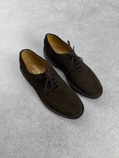 Barker Suede Brogue Derby