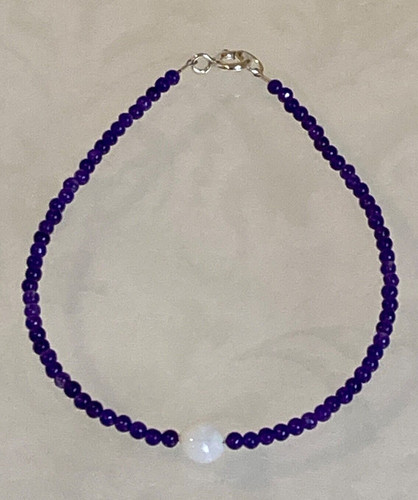 Purple dyed quartz - dyed, &