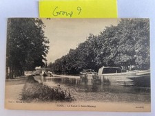 Toule Le Canal a Saint Mansuy boats and locks Postcard
