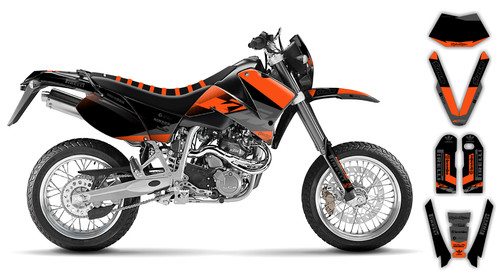 Graphics kit ktm - ktm, 625