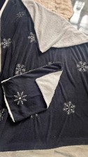 Snowflake Teddy Fleece Duvet Cover Bedding Set Winter Christmas Quilt Bed Soft