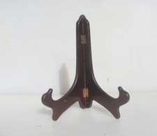 Retro Wooden Easel Picture Stand Plate Holder Rack Display Wood Vintage 10"H