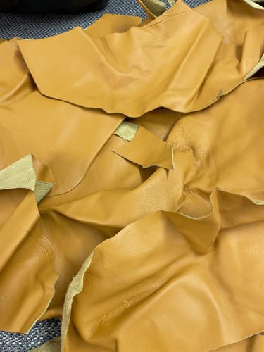Mustard upholstery leather
