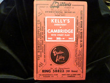 Kelly's Directory of Cambridge 1962.  Red Hardback & Book Mark (No Street Plan)