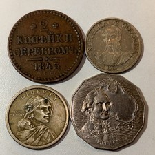 Job of 4x Vintage Coins Tokens