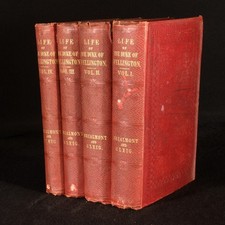 1858-1860 4vol The Life of the Duke of Wellington by M. Brialmont First Editi...