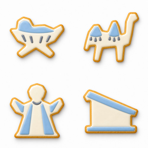 Nativity shapes cookie cutters - cookie,