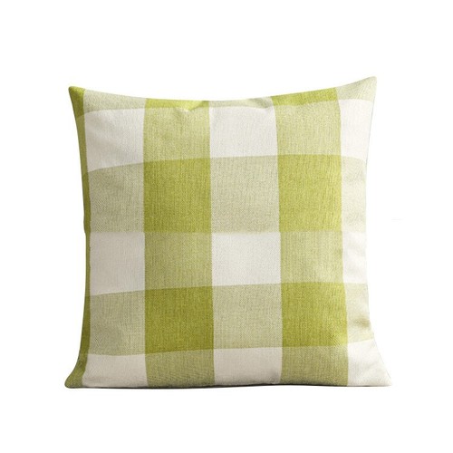 Check cushion cover linen - cover,