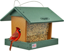 Poly Hanging Hopper Bird Feeder, Large Hanging Bird Feeder for Outside, Outdoors