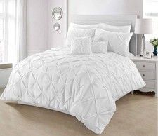 Seventh Stitch Pintuck Double Duvet Set Cover In White - New Sealed - Free Post