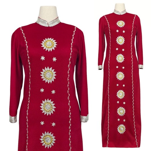 1960s vintage dress 60s maxi - 60s,