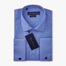 MENS WHITE DOUBLE CUFF SHIRT