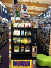 4 Shelf Book Vending Machine - Token System Mini Library, School Reading Station