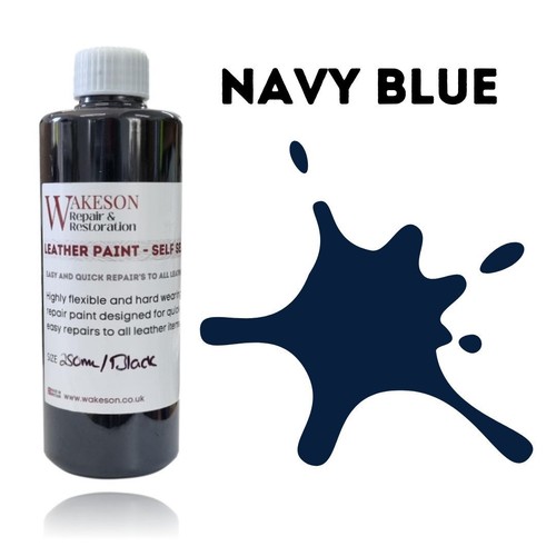 Navy blue leather - leather, paint