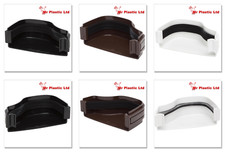 Polypipe 130mm Ogee Gutter External Stop End in White, Brown & Black ROG07/ROG17