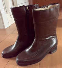 Derri Boots 1970s brown fur