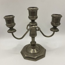 Antique Style Pewter Three Arm