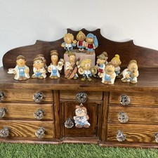 15 Vintage Collectable Tetley Tea Folk & 1 Keyring Band Approx 2” Tall in VGC!