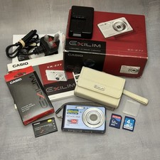 Casio Exilim EX-Z77 7.2MP Blue Digital Camera + Fresh Battery 2x SD Cards + Case