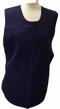 Quality WHITES Navy Polycotton Tabard Apron Cleaning Medical Salon Chef