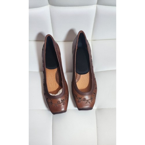 Pikolinos brown leather floral - brown,
