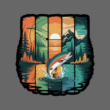 Fishing sticker vinyl decal