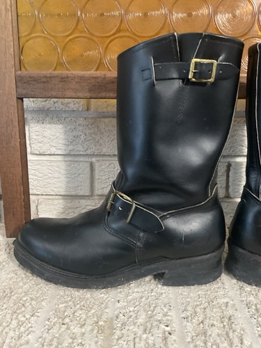 Vintage engineer boots black - vintage,