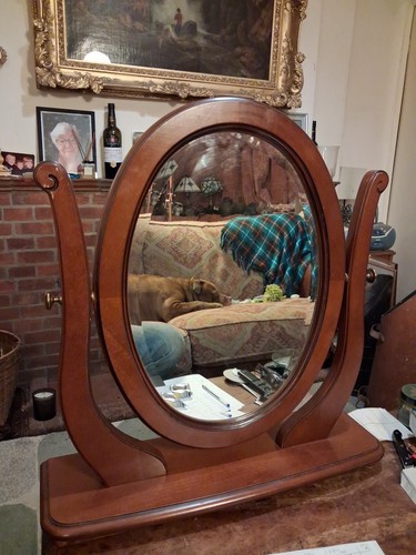 Stunning large bevelled mirror - stunning,