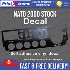 NATO 2000 cb radio faceplate Decal Sticker bezel SELF ADHESIVE (STOCK LAYOUT)