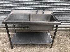 sink single bowl stainless steel Width120cm Commercial/ Catering
