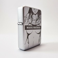 BRAND NEW -  DESIGNED BRUSHED STYLED CIGARETTE PETROL LIGHTER - Waifu Material