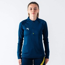 Miss Kick Training Top Adu Womens Football Quarter Zip Top Blue