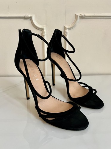 Office black patent - black, suede
