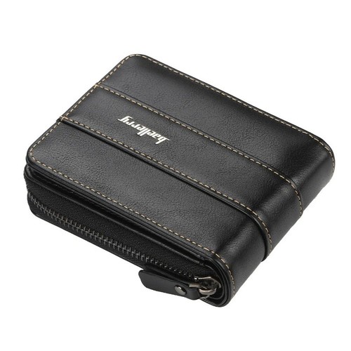 Mens leather zipper wallet - zipper,