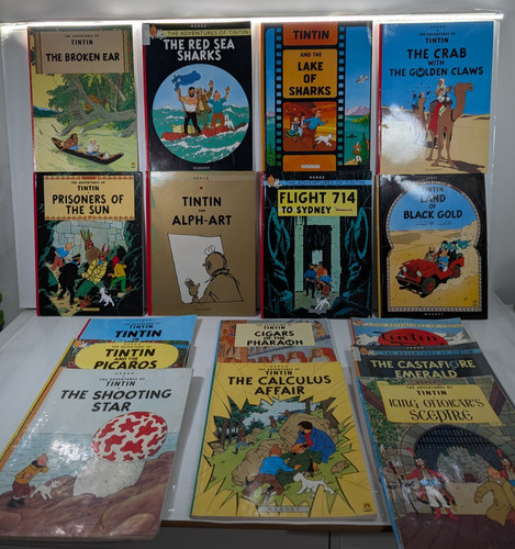 Tintin book collection bundle - tintin,
