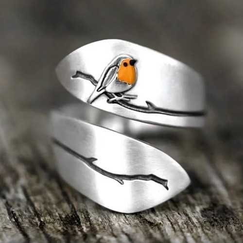 Simple robin bird ring jewelry - bird,