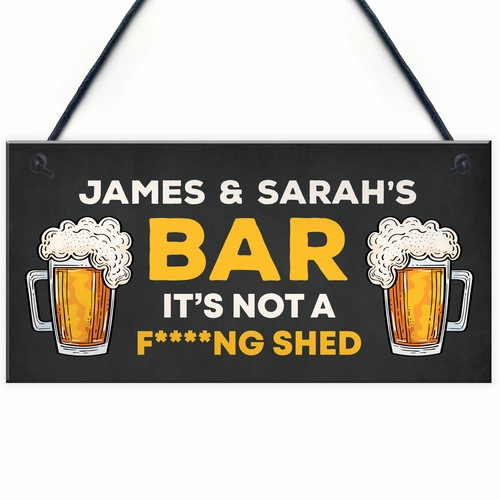 Funny rude personalised bar - personalised,