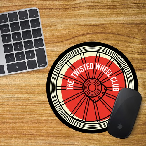 Twisted wheel round mouse - wheel, mat