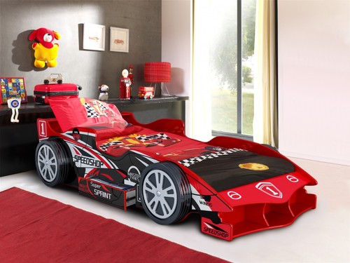 Red car bed single 3ft - bed,
