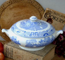 Tureen serving dish blue - blue, &