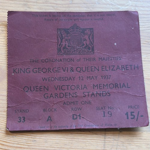 1937 ticket george vi - 1937,