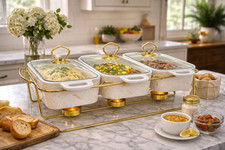3 in 1 Ceramic Chafing Dish