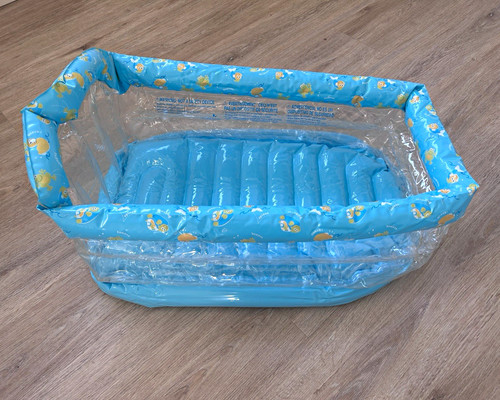 Blue inflatable baby bath - baby,
