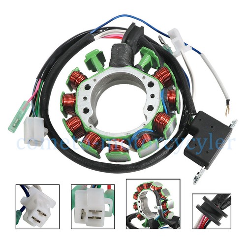 Motorcycle stator coil for